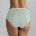thumbnail image 5 of 5 Packs Womens Period Underwear Menstrual Postpartum Easy Clean Teens Briefs Panties for Women S Light Green, 5 of 6