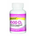 thumbnail image 2 of 21st Century 600mg+D3 Calcium Supplement Tablets 75 Each - (Pack of 2), 2 of 2