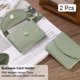 thumbnail image 3 of Estuche para tarjetas de visita de cuero PU Uxcell, 2 piezas, billetera para tarjetas de nombre, verde, 3 of 6