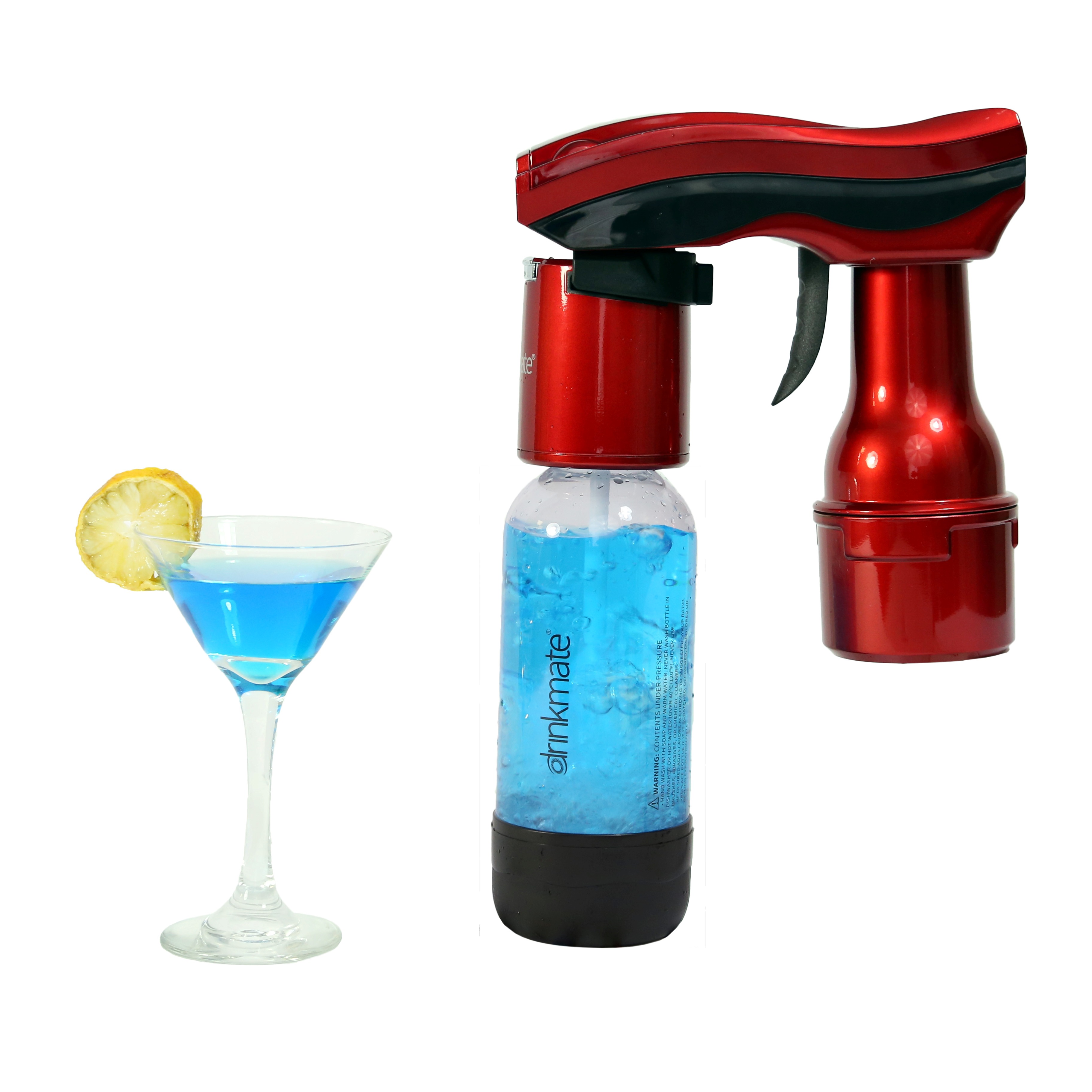 Drinkmate Spritzer Portable Carbonator Metallic Red