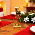 thumbnail image 4 of CuiLiyq Candlestick Holders, Christmas Decorations, Christmas Iron Metal Candlestick with Flower Decor, for Candlelight Dinner Holiday Decoration, 4.92 Inch, 4 of 6