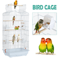 thumbnail image 6 of Yaheetech 41'' H Open Top Metal Bird Cage with Perch Stand, White, 6 of 12