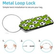 thumbnail image 2 of Square 2Pack PU Leather Football Cruise Luggage Tag with Privacy Cover and Stainless Steel Ring - Suitable for Travel Handbags Backpacks Luggage Tags, 2 of 6