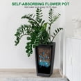thumbnail image 4 of 23" Tall Planter Set of 2, Outdoor＆Indoor Planter Pots, High Front Porch Planter Pots with Drainage Holes＆Water Level Monitor＆Inner Bucket, Automatic Watering, Convenience Black, 4 of 9