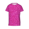 thumbnail image 6 of Fuzoiu Rose Red Glitter Print Youth Short Sleeve T-Shirt,Youth Dry-Fit Active Athletic T-Shirt,Short Sleeve Tops Tees for School, Sports, and Casual Wear, 6 of 6