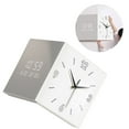 thumbnail image 2 of lixuesong Multipurpose Square Wall Clock with Traditional Hands and Digital Display Double Sided Corner Clock for Home or Office, 2 of 3
