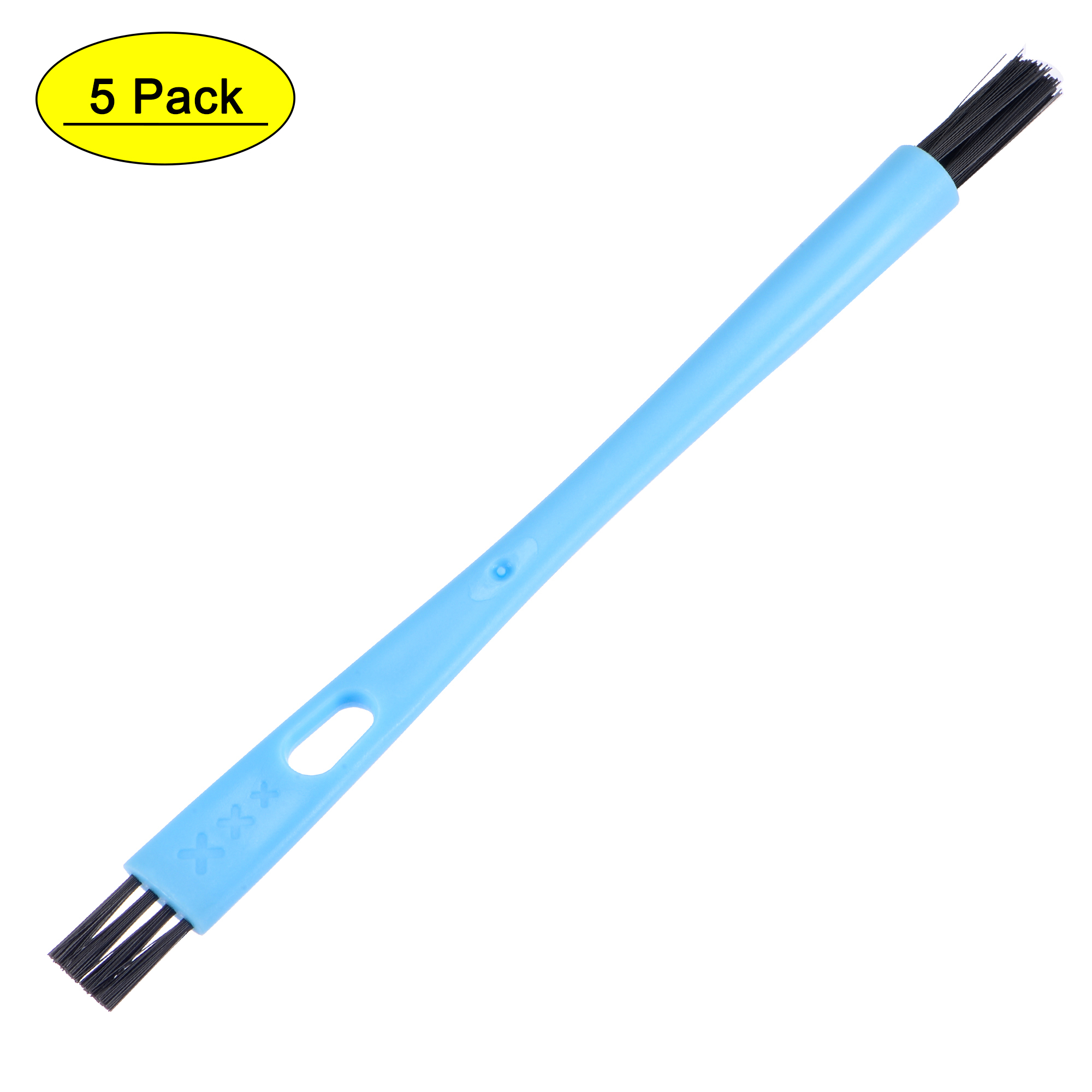 Uxcell Cleaning Brush Tools Double Sided with Black Bristle, 5 Count