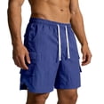 thumbnail image 2 of Men's 5" Running Shorts Quick Dry Athletic Workout Gym Shorts with Cargo Pockets Navy, 2 of 5