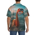 thumbnail image 7 of Goofa Swimming Goggled Flamingo Printed Men's Casual Short-sleeved Shirt,Lightweight Breathable Button-down,Summer Casual men's top,Versatile Fashion shirt-XX-Large, 7 of 7