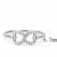 thumbnail image 3 of Rings for Women Silver 316L Stainless Steel DA125 - AAA Grade Cubic Zirconia in Clear, 3 of 6