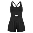 thumbnail image 4 of Womens Athletic Workout Romper Summer Cut Out Running  one-piece  Exercise Short Jumpsuits One Piece Outfits Gym Yoga Clothes, 4 of 6