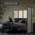 thumbnail image 3 of Red Lantern 5 ft. Tall Window Pane Shoji Screen - Walnut - 8 Panels, 3 of 7