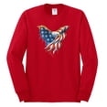 thumbnail image 2 of Wild Bobby, American Flag Eagle USA Pride, Americana/American Pride, Men Long Sleeve Shirt, Red, Medium, 2 of 4