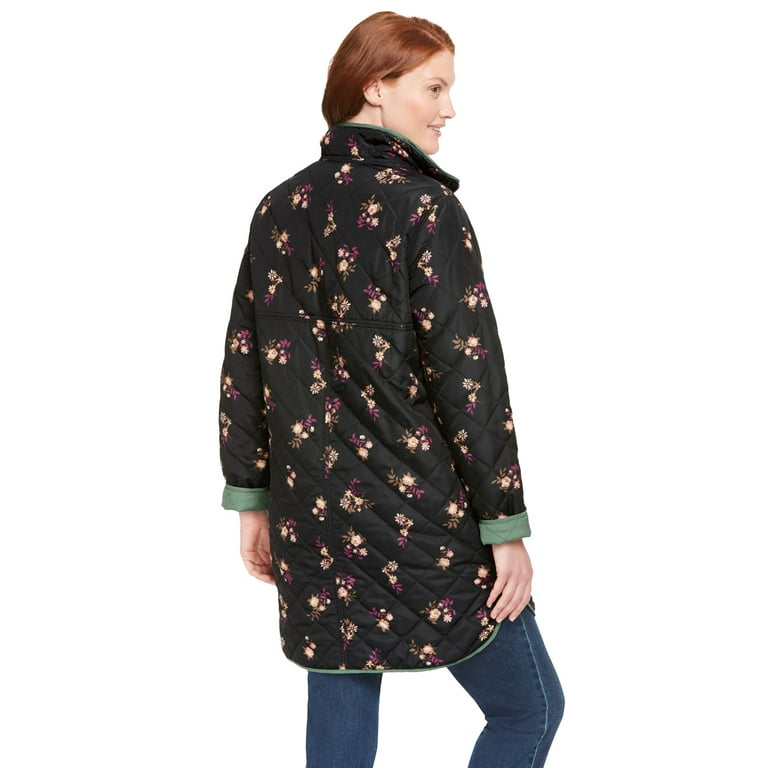 women's plus size quilted barn jacket