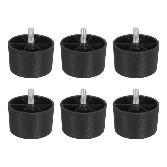 Uxcell 6 pack 1.5 x 2.36 pulgadas Patas de muebles, patas de sofá de plástico, patas de reemplazo en forma de cono