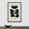 thumbnail image 3 of PixonSign Framed Canvas Print Wall Art Duotone Geometric Retro Vintage Dark Flower Abstract Shapes Illustrations Modern Art Boho Decorative Chic for Living Room, Bedroom, Office - 16"x24" BLACK, 3 of 5