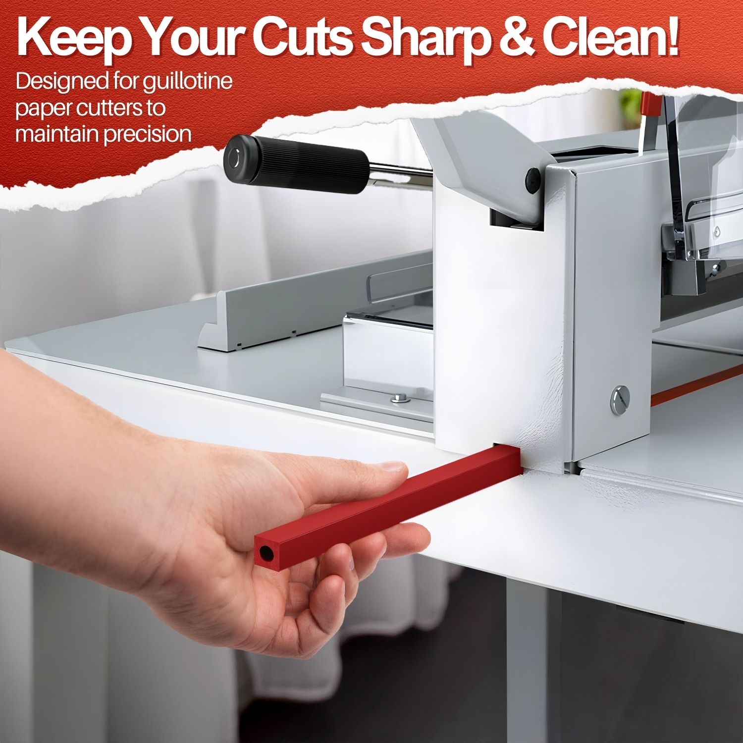 17" A3 Cutting Stick Replacement, Stack Paper Cutter Trimmer Blade Rubber Pad for Heavy Duty Professional Industrial Guillotine Stack Desktop, 17 inch Trimming Machine Accessories Parts