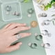 thumbnail image 2 of 10 anillos de acero inoxidable con dijes para mujer, redondos, ajustables, con dijes redondos, abiertos., 2 of 6