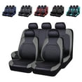 thumbnail image 2 of 9 Pieces PU Leather Full Set Car Seat Covers With Hooks, Front And Rear Seat Split Bench Auto Seat Protector, Universal For Cars Trucks And SUVs, 2 of 8