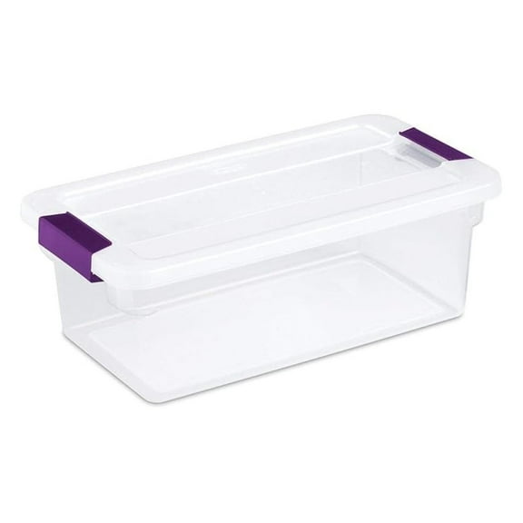 Clear Storage Boxes with Latch Lids - 6 Qt Stackable Plastic Bins (12 Pack) - Shoe Organizer for Closet, Clothes, Toys - ClearView Container