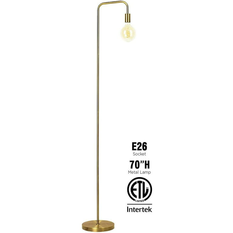 O Bright Floor Lamp For Living Room 100 Metal 70 Ul Certified Ceramic E26 Socket Stand Bedroom Office Dorm Gold Antique Brass Com