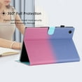 thumbnail image 6 of for Lenovo Tab M10 Plus 3rd Gen 10.6" 2022 TB-125FU/128FU/128XU, Gradient Color PU Leather Folio Stand Magnetic Wallet with Card Pockets [Auto Wake/Sleep] Soft TPU Shockproof Cover, Blue+Rose, 6 of 9