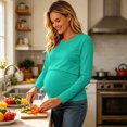 thumbnail image 6 of HongQid Ladies Maternity Crew Neck Long Sleeve Nursing Top Layered Lift Up Breastfeeding Casual Daily T-Shirt, 6 of 10