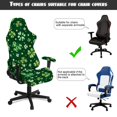 thumbnail image 6 of SCRAWLGOD St. Patrick's Day Shamrock Spot Print Dark Green 4 PCS Gaming Chair Cover with Armrest Slipcovers Soft Stretchable Washable Computer Chair Seat Slipcovers Cat Scratch Proof, 6 of 7