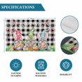 thumbnail image 6 of Easter Bunny Gnomes Placemats Set of 4, Spring Easter Eggs Floral Black Plaid Placemats for Dining Table, Place Mats for Kitchen Tabletop, Waterproof Wipeable Dining Table Mats Set, 6 of 9