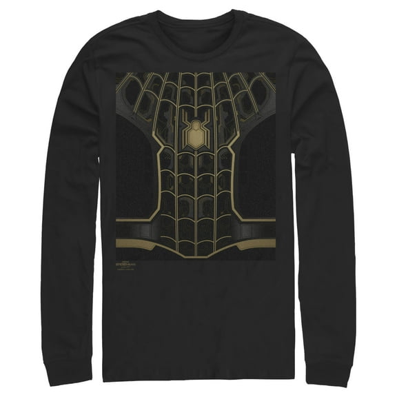 Men's Marvel Spider-Man: No Way Home Black Suit Long Sleeve Shirt Black 2X Large