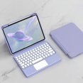 thumbnail image 1 of Étui Clavier Support Intelligent Étui Couverture Tablette Couverture Clavier Folio Étui Clavier pour IPad Air IPad Pro Tablette Violet, 1 of 5