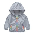 thumbnail image 3 of Weebloom Unisex Kids Toddler Zipper Hoodie Boys Girls Sun Protection Jacket Sun Sunscreen Hoodie Jacket Lightweight Summer Breathable Outwear With Pockets Cooling Shirt 3-4 Years, 3 of 8