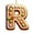 R, variant on chaungfeng 26 Mini Gingerbread Alphabet Letter Ornaments with Berries Pattern, Personalized Initial A to Z Letters - Christmas Tree Hanging Ornaments, Family Holiday Xmas Party Decor 3.1"