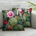 thumbnail image 3 of COMIO  Rectangle Pillowcase Watercolor Green Cactus Flowers Twigs Feathers Arrows,Standard Throw Cushion Cover for Bed Couch Sofa Office Decor, 3 of 5