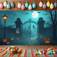 thumbnail image 4 of Spooky Ghost Halloween Banner Pumpkin Decorations Haunted Gateyard for Party Decoration Halloween Event Indoor Outdoor, 4 of 9