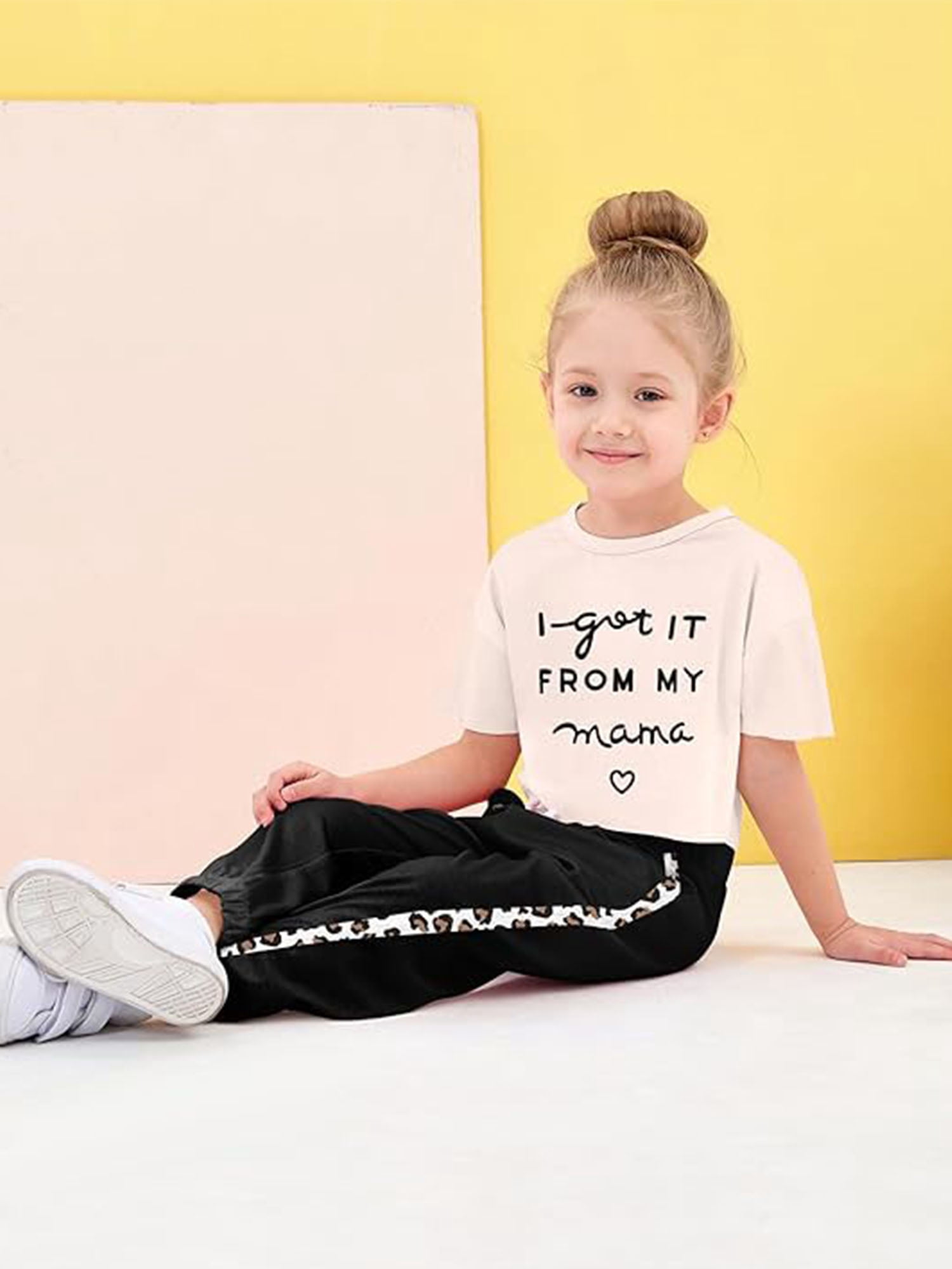 CARETOO Toddler Girl Clothes Baby Outfits Tie Dye Short Sleeve Shirt Long Pants 2PCS Clothing Set