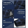 thumbnail image 4 of SPEEDRUN Mens Flannel Hoodie Plaid Jacket Fleece Sherpa Lined Full Zip Up Sweatshirt Winter Hooded Shirts Coat with 4 Pockets Navy 3XL, 4 of 5