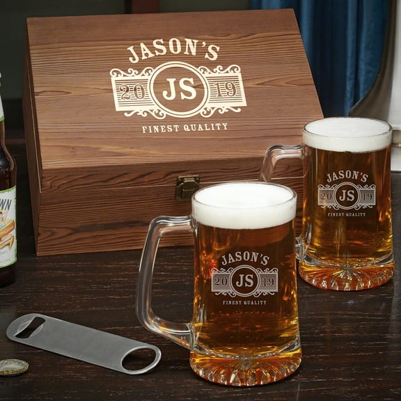 Marquee Personalized Beer Stein Gift Set