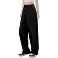 thumbnail image 1 of Women's Irregular Design Straight Trousers With Suit Style, 1 of 6