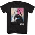 thumbnail image 1 of Jaws Square Shark Black Adult T-Shirt, 1 of 2