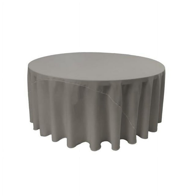 LA Linen TCpop108R-GrayDrkP12 Nappe Popeline en Polyester Gris Foncé - 108 Po Ronde