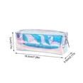 thumbnail image 3 of romoty Holographic Clear Pencil Case, Purple Iridescent Zipper Stationery Pouch Portable Cosmetic Makeup Bag for Desk Office Adults, 3 of 5