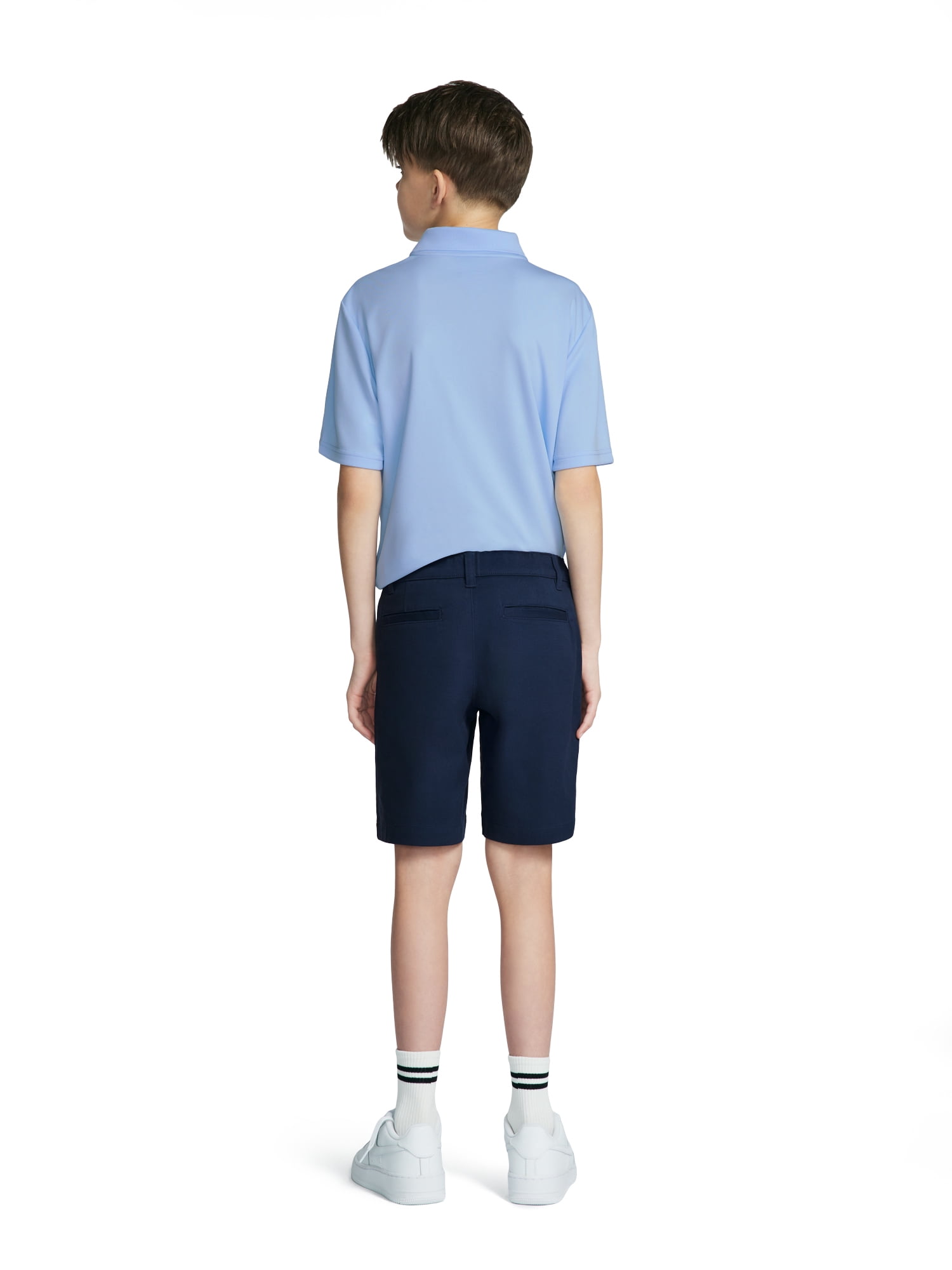 Wonder Nation Boys School Uniform Stretch Performance Shorts, Sizes 4-18 & Husky