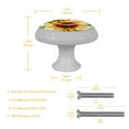 thumbnail image 5 of PhooArto Yellow Floral Sunflower 4 PCS Crystal Glass Cabinet Knobs, Drawer Kitchen Cabinets Dresser Cupboard Wardrobe Pulls Handle - Glowing in the Dark, 5 of 7