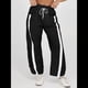 thumbnail image 5 of Pantalones Deportivos Holgados de Pierna para Mujer, Informales, con Cordón Ajustable y Cintura Elástica, en Colores Contrastantes, Estilo Y2K. Negro XXL, 5 of 7