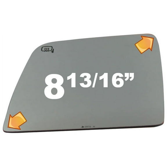 Flat Power Driver Side Replacement Mirror Glass for 03-05 Lincoln Aviator W/O Baking Plate