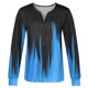 thumbnail image 4 of Camiseta de manga larga con cuello en V para mujer a la moda, blusa suelta con estampado de verano Fridja hj4096, 4 of 5