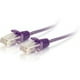 C2G UTP Snagless Cat6 1ft Unshielded () Slim Ethernet Network Patch Cable - Violet - Câble de Raccordement - RJ-45 (M) à RJ-45 (M) - 1 ft - UTP - CAT 6 - Moulé, Snagless - Violet – image 4 sur 6
