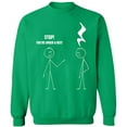 thumbnail image 2 of OXI Crewneck Sweatshirt - Stop You're Under a Rest,Basic Casual Sweatshirts for Men's and Women Fleece Sweatshirt Long Sleeve- Irish Green X-Large, 2 of 2