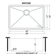 thumbnail image 3 of Ruvati 28-inch Undermount 16 Gauge Kitchen Sink Rounded Corners Single Bowl, 3 of 12